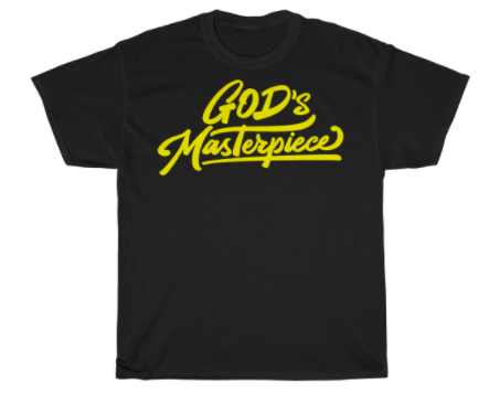 Black and Yellow God's Masterpiece Tees